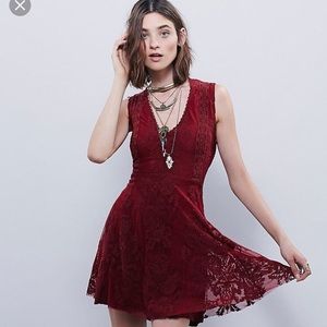 Free people reign over me sleeveless red dress